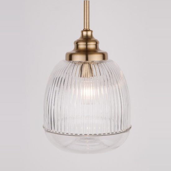 Lampada a sospensione goccia trasparente e oro vetro stile contemporaneo