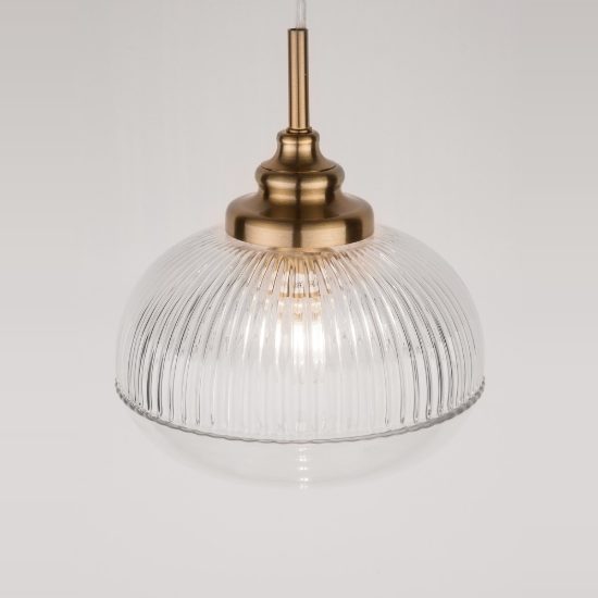 Lampada a sospensione per comodini camera da letto goccia trasparente e oro vetro