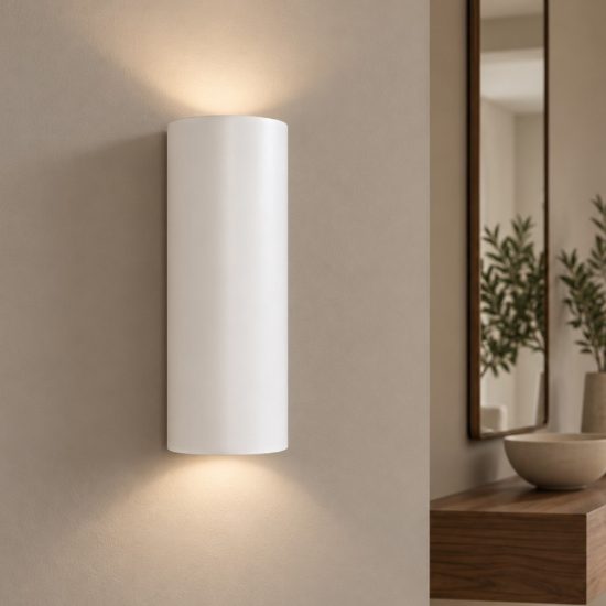 Maytoni parma applique da parete bianco cilindro doppio fascio di luce