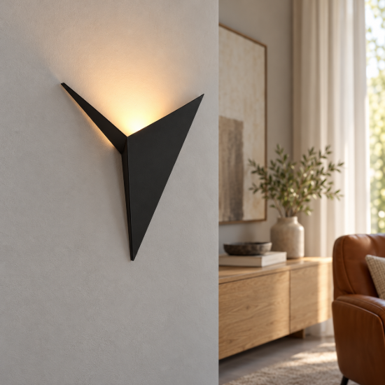 Trame maytoni applique per interno nero led 3w 3000k 25cm