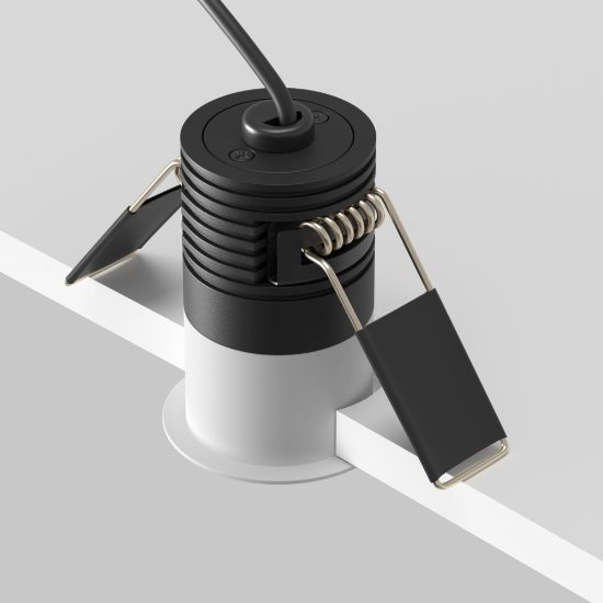 Faretto bianco e nero da incasso led 5w 3000k maytoni minor