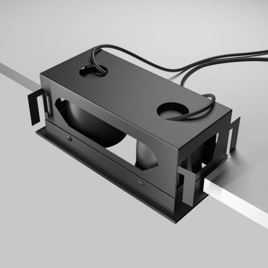 Maytoni metal modern faretto nero da incasso led 20w 3000k due luci