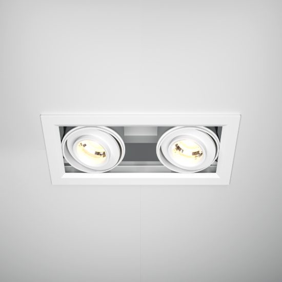 Metal maytoni modern faretto da incasso led 20w 3000k orientabile bianco