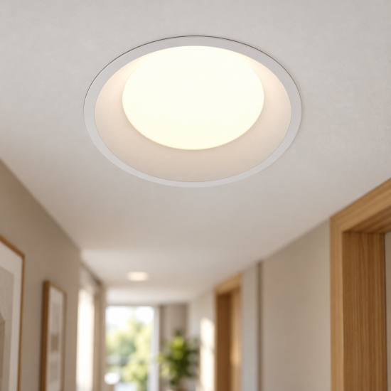 Maytoni okno faretto da incasso soffitto per bagno led 12w cct 3000k 6000k ip44 bianco