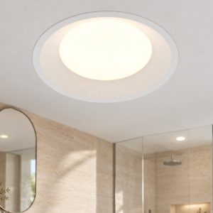 Okno maytoni faretto da incasso da bagno per soffitto led 18w cct 3000k 6000k ip44 bianco