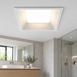 Faretto da bagno da incasso soffitto led 12w cct 3000k 6000k ip44 bianco maytoni okno