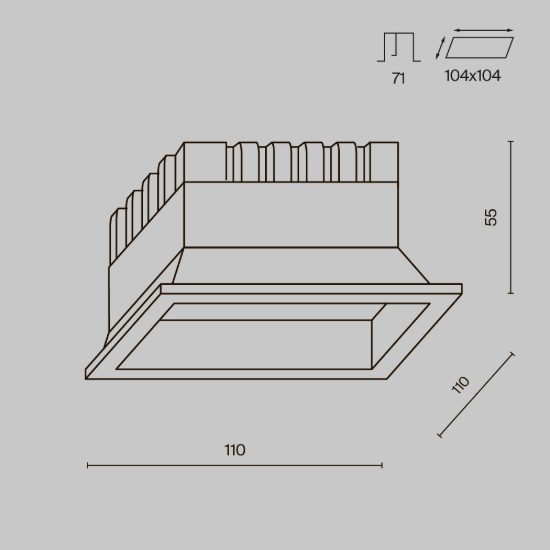 Faretto da bagno da incasso soffitto led 12w cct 3000k 6000k ip44 bianco maytoni okno