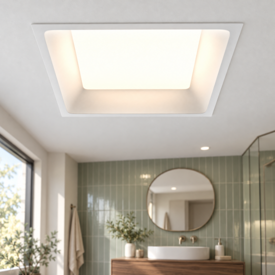 Faretto da incasso a soffitto led 18w cct 3000k 6000k ip44 bianco maytoni okno