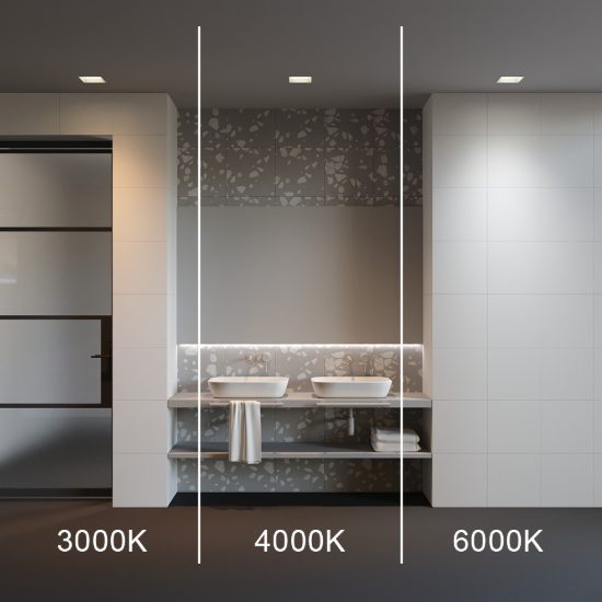 Faretto da incasso a soffitto led 18w cct 3000k 6000k ip44 bianco maytoni okno