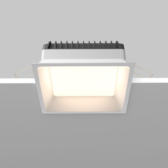 Faretto da incasso a soffitto led 18w cct 3000k 6000k ip44 bianco maytoni okno