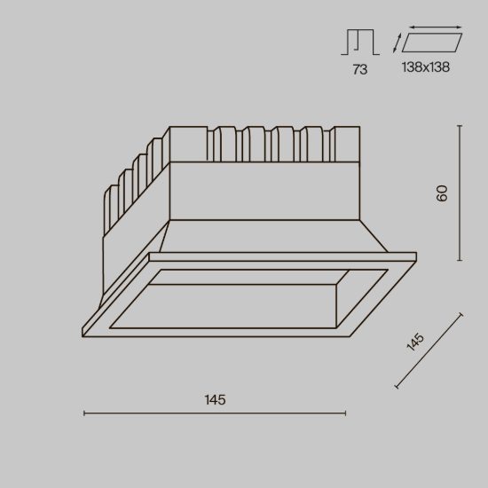 Faretto da incasso a soffitto led 18w cct 3000k 6000k ip44 bianco maytoni okno