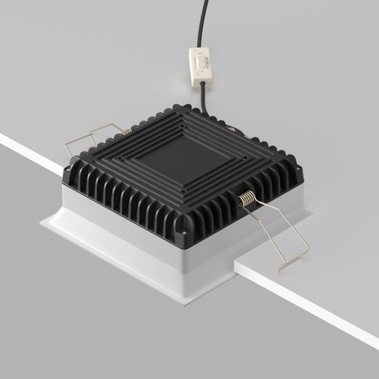 Maytoni okno faretto da incasso soffitto quadrato led 24w cct 3000k 6000k ip44 bianco