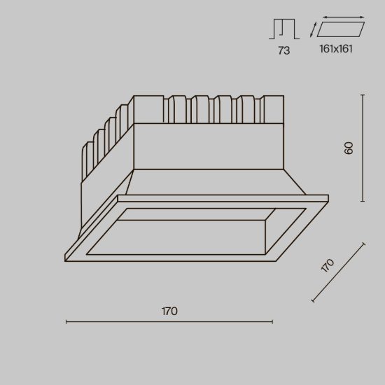 Maytoni okno faretto da incasso soffitto quadrato led 24w cct 3000k 6000k ip44 bianco