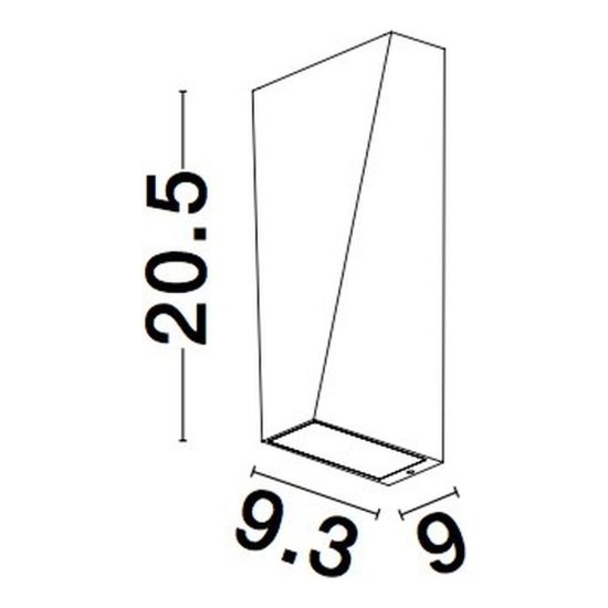 Applique da esterno triangolare moderna antracite scuro led 6w 3000k ip65 9cm