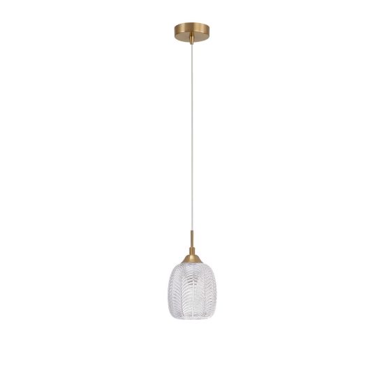 Lampada a sospensione per cucina goccia trasparente e oro vetro