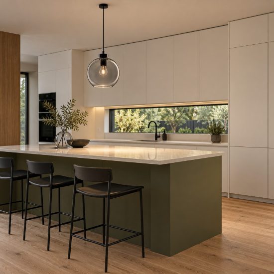 Lampada per cucina moderna sferica nero vetro a sospensione
