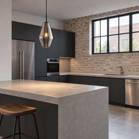 Lampada a sospensione per cucina moderna conica cromo vetro
