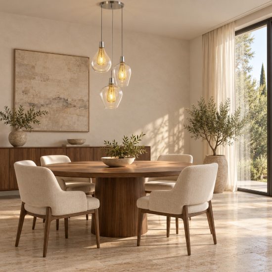 Lampadario 3 luci per cucina moderno a sospensione oro e cromo vetro