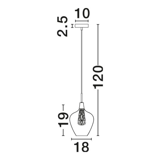 Lampada moderna a sospensione a goccia oro e cromo vetro