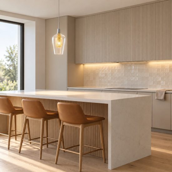 Lampada per cucina moderna a sospensione goccia oro e cromo vetro 14cm