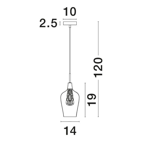 Lampada per cucina moderna a sospensione goccia oro e cromo vetro 14cm