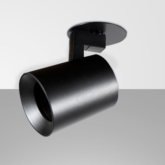 Fabas modo faretto da incasso soffitto per cucina cilindrico nero orientabile