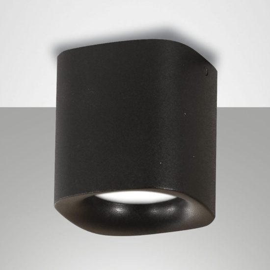 Fabas smooth faretto da esterno cilindro nero ip44