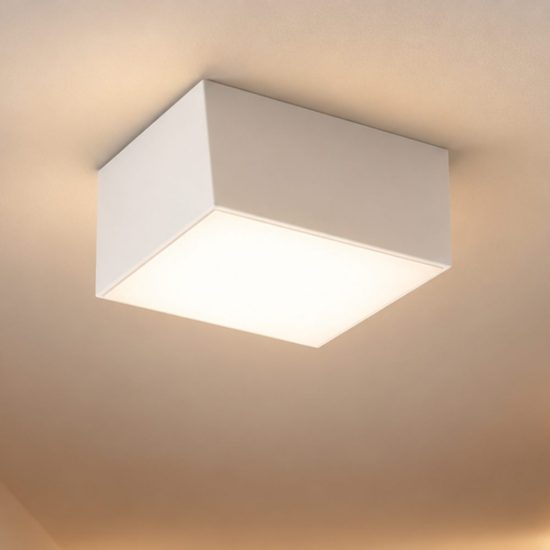 Fabas lucas plafoniera moderna bianca led 12w 3000k dimmerabile