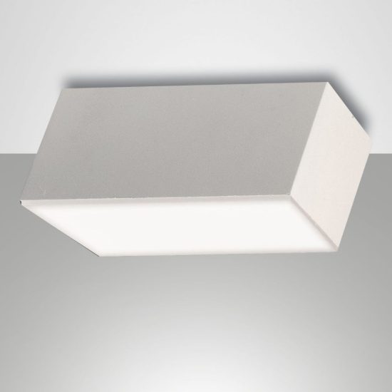 Fabas lucas plafoniera moderna bianca led 12w 3000k dimmerabile