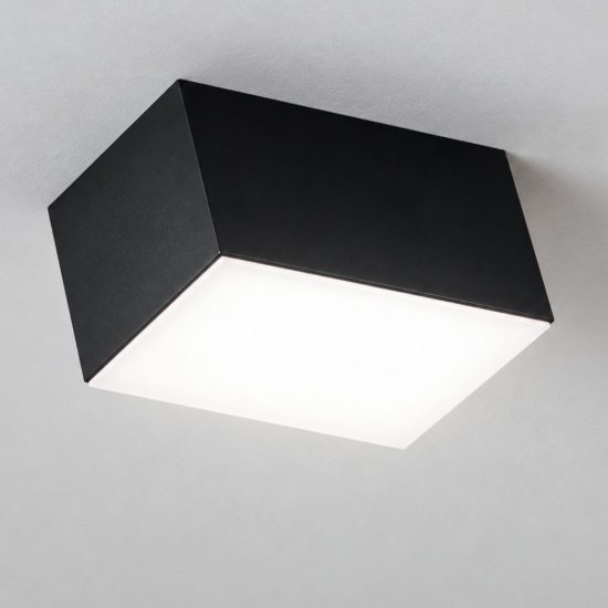 Fabas plafoniera moderna lucas antracite led 12w 3000k dimmerabile
