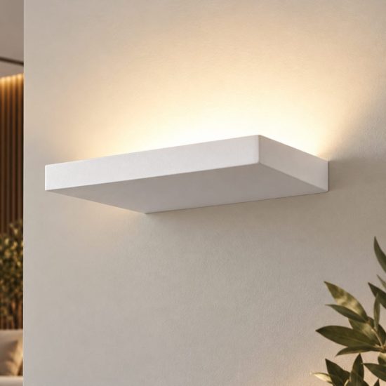 Fabas fit applique da parete bianca led 10w 3000k dimmerabile