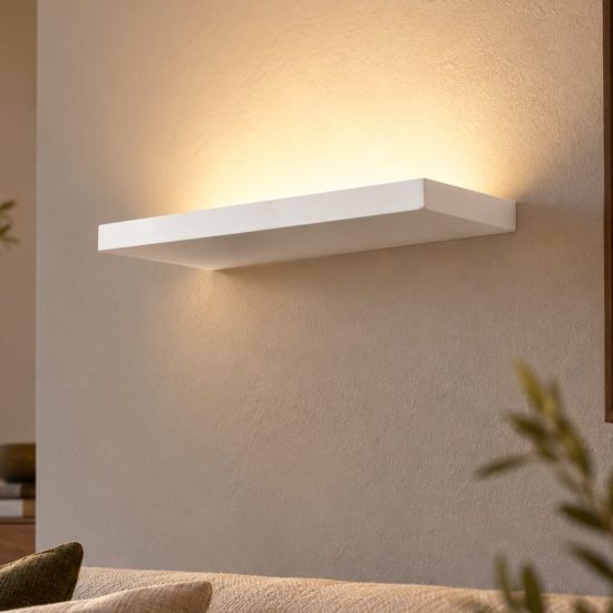 Fabas fit applique da parete bianca piatta led 20w 3000k dimmerabile