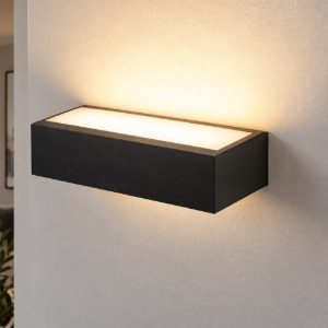 Fabas applique da parete snap per salotto nero led 18w cct 2700k 3000k 4000k dimmerabile