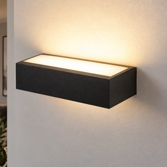 Fabas applique da parete snap per salotto nero led 18w cct 2700k 3000k 4000k dimmerabile