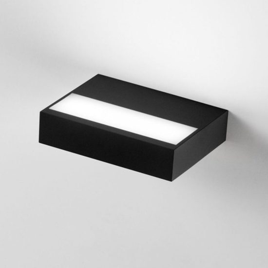 Fabas applique da parete snap per salotto nero led 18w cct 2700k 3000k 4000k dimmerabile