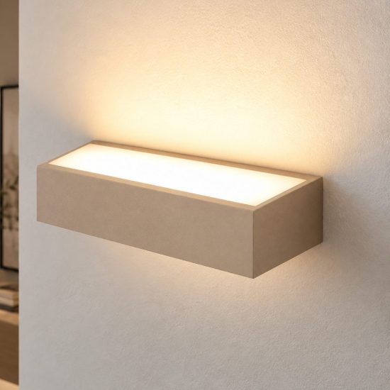 Fabas snap applique da parete led 18w cct 2700k 3000k 4000k dimmerabile sabbia per soggiorno