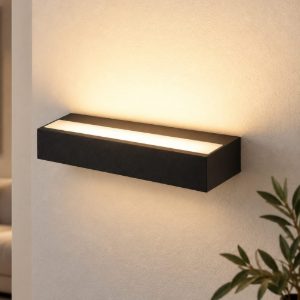 Fabas snap applique per salotto nero led 24w cct 2700k 3000k 4000k dimmerabile
