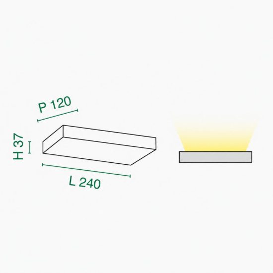 Fabas snap sabbia applique led 24w cct 2700k 3000k 4000k dimmerabile