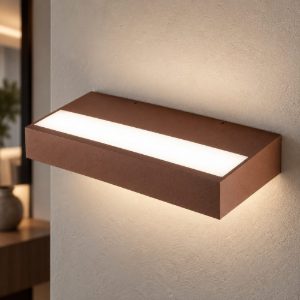 Fabas snap applique corten per soggiorno led 24w cct 2700k 3000k 4000k dimmerabile