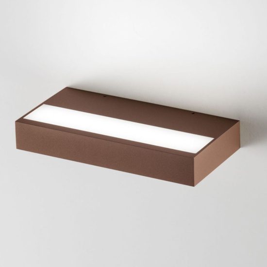 Fabas snap applique corten per soggiorno led 24w cct 2700k 3000k 4000k dimmerabile