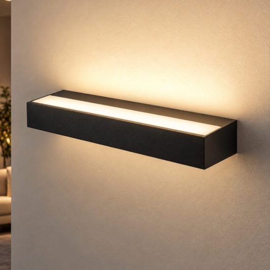 Fabas luce snap applique per salotto nero led 36w cct 2700k 4000k dimmerabile