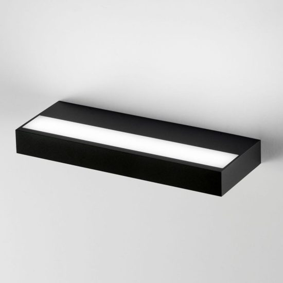 Fabas luce snap applique per salotto nero led 36w cct 2700k 4000k dimmerabile