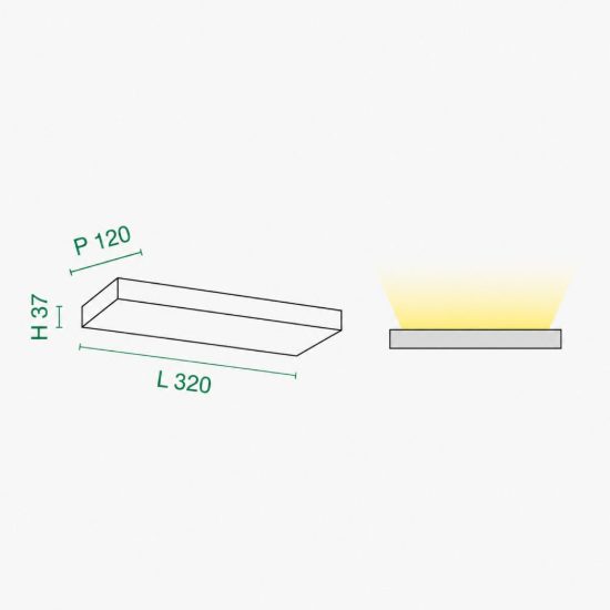 Fabas snap applique led 36w cct 2700k 3000k 4000k dimmerabile bianco per soggiorno