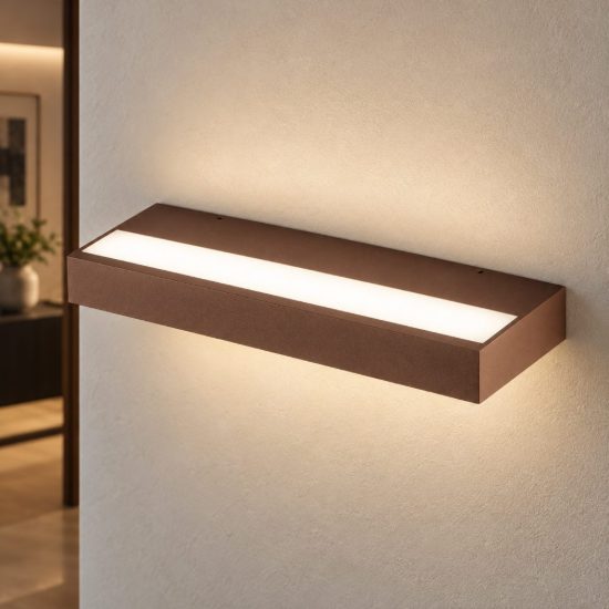 Fabas snap applique corten per soggiorno led 36w cct 2700k 3000k 4000k dimmerabile