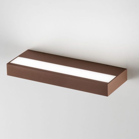 Fabas snap applique corten per soggiorno led 36w cct 2700k 3000k 4000k dimmerabile