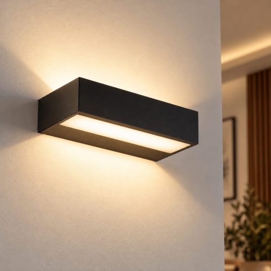 Fabas snap applique per salotto nero led 18w cct 2700k 3000k 4000k dimmerabile