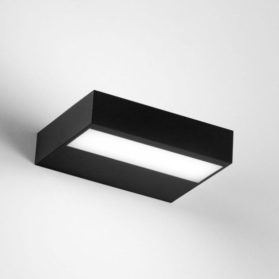 Fabas snap applique per salotto nero led 18w cct 2700k 3000k 4000k dimmerabile