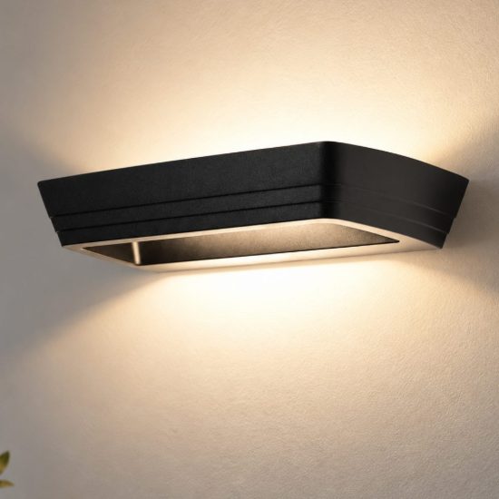 Fabas mida applique nera led 24w cct 2700k 3000k 4000k dimmerabile