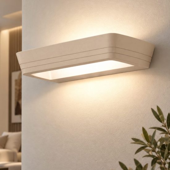 Fabas mida applique led 24w cct 2700k 3000k 4000k dimmerabile sabbia