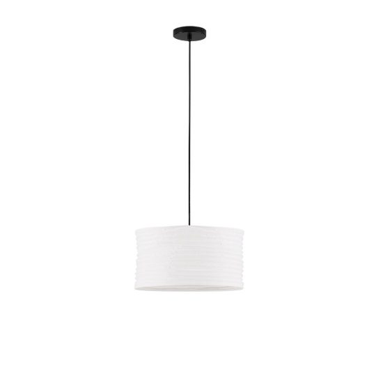 Lampadario a sospensione moderno cilindro bianco per ingresso